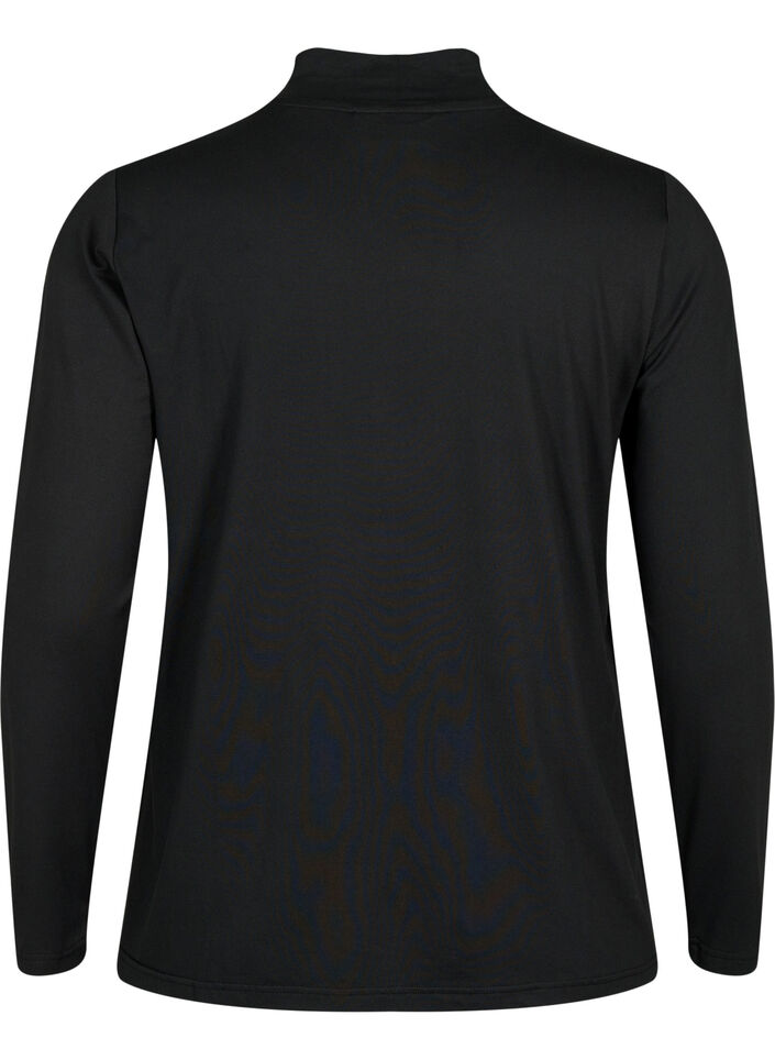 FLASH - Langærmet bluse med turtleneck, Sort, Packshot image number 1
