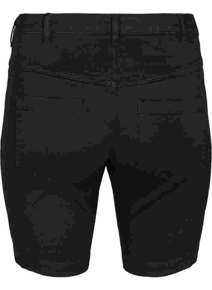 Slim fit Emily shorts med normal talje, Black soild , Packshot image number 1