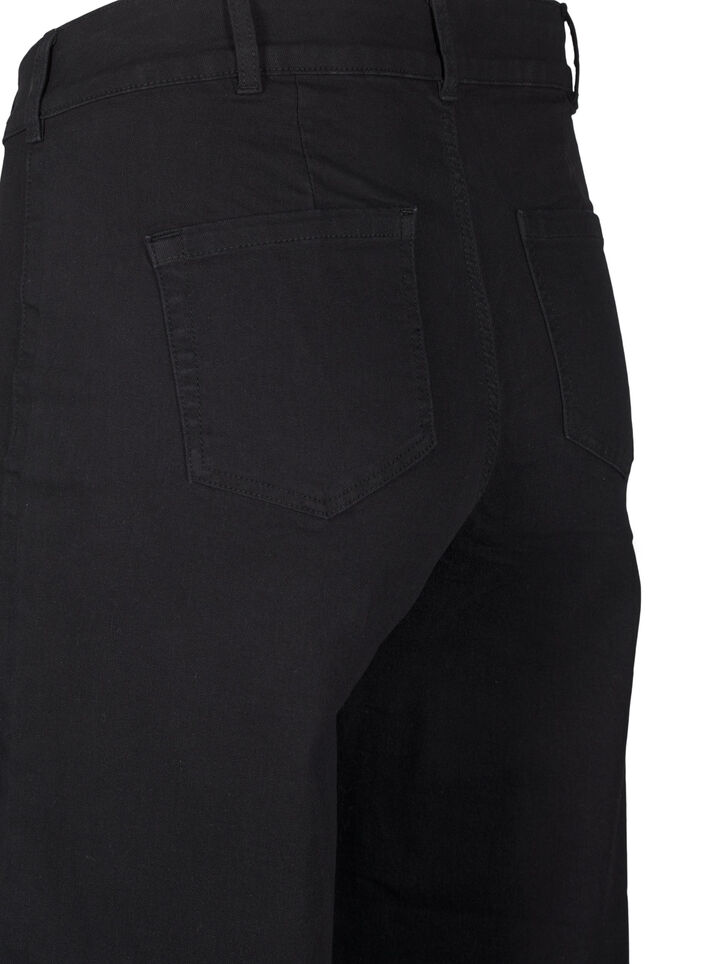 Jeans med vide ben, Sort, Packshot image number 3