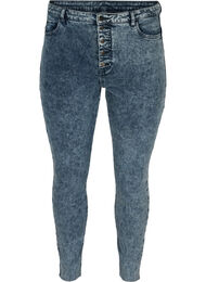 Cropped Bea jeans med ekstra høj talje, Blue Snow Wash