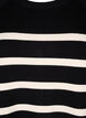 3/4 ærmet strikbluse med striber, Black Birch Stripes, Packshot image number 2