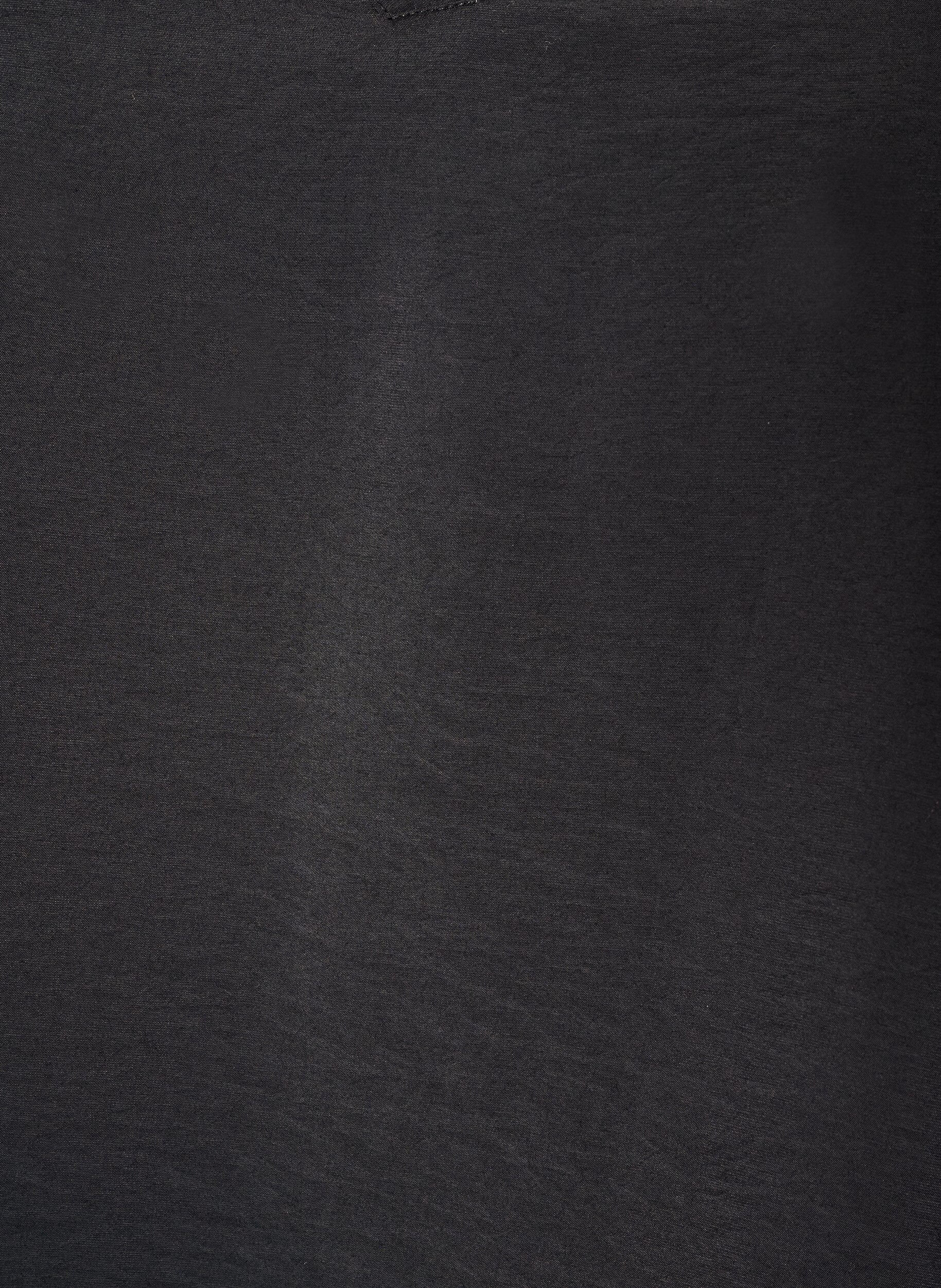 ZizziBluse med balloneffekt og chiffondetaljer, Sort, Packshot image number 2