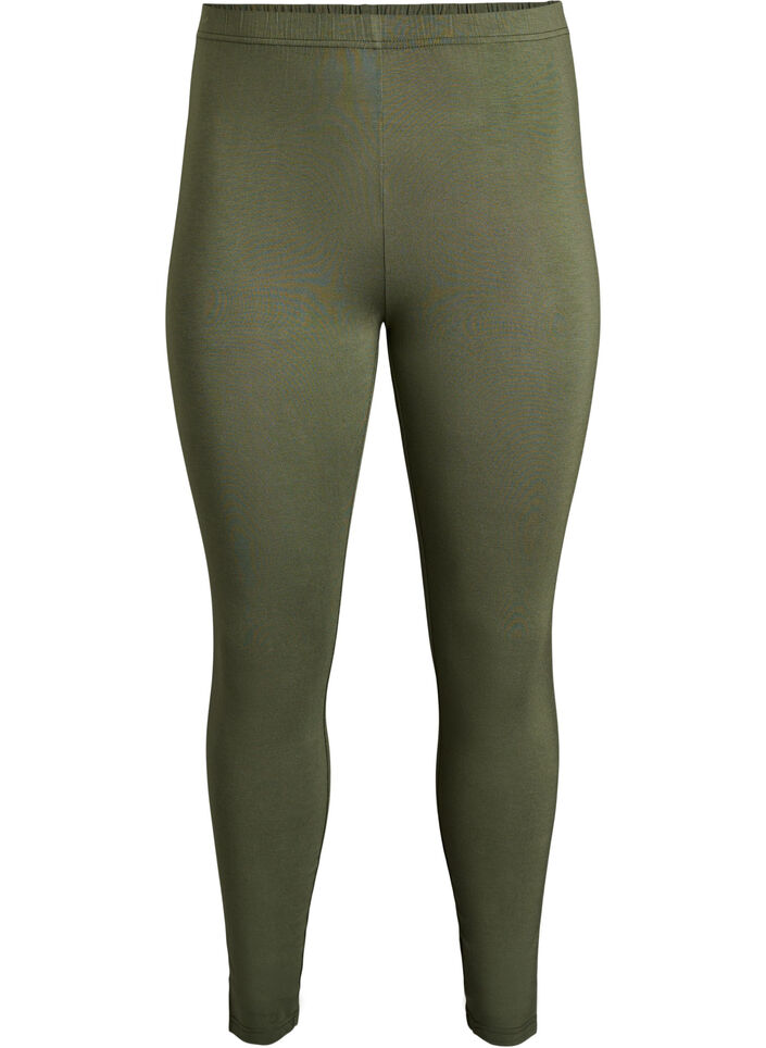 Basis leggings i viskose, Gr&oslash;n, Packshot image number 0