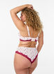 Brazilian trusse med blomsterprint og blonde, Lyser&oslash;d, Model image number 2
