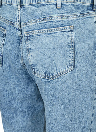Mille mom fit jeans i bomuld, Blue denim, Packshot image number 3