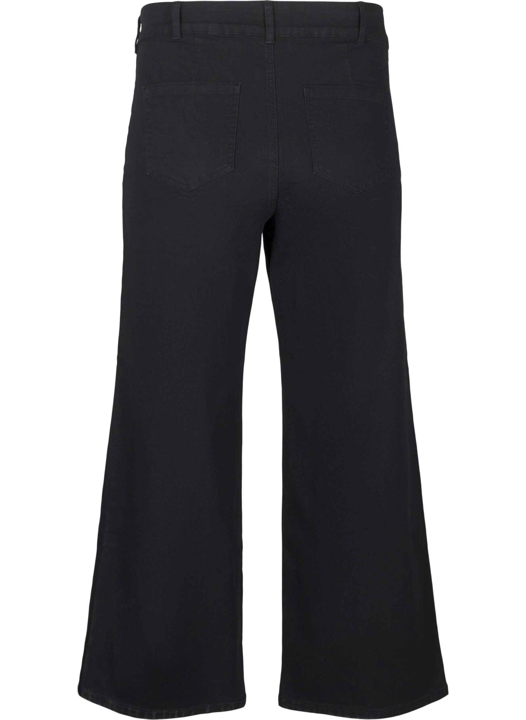ZizziJeans med vide ben, Sort, Packshot image number 1