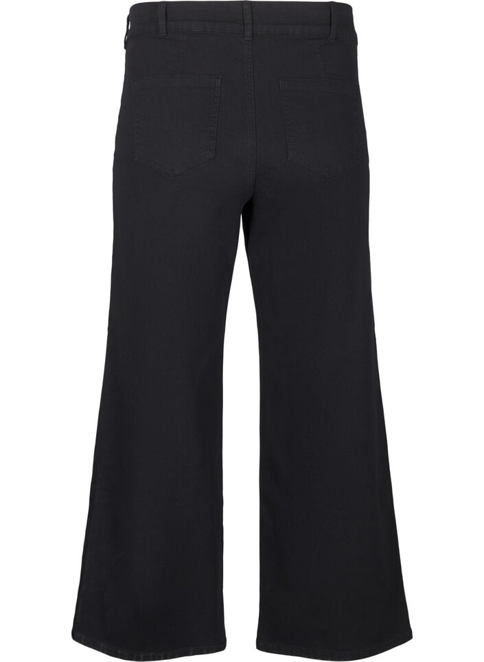 Jeans med vide ben, Sort, Packshot image number 1