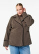 Teddyjakke med kontrastdetaljer, Brun, Model image number 0