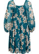 Festkjole i chiffon med lange &aelig;rmer , Gr&oslash;n, Packshot image number 1