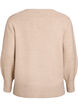 Strikbluse med rhinsten, Beige, Packshot image number 1