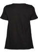 T-shirt med rund hals og A-facon, Sort, Packshot image number 1