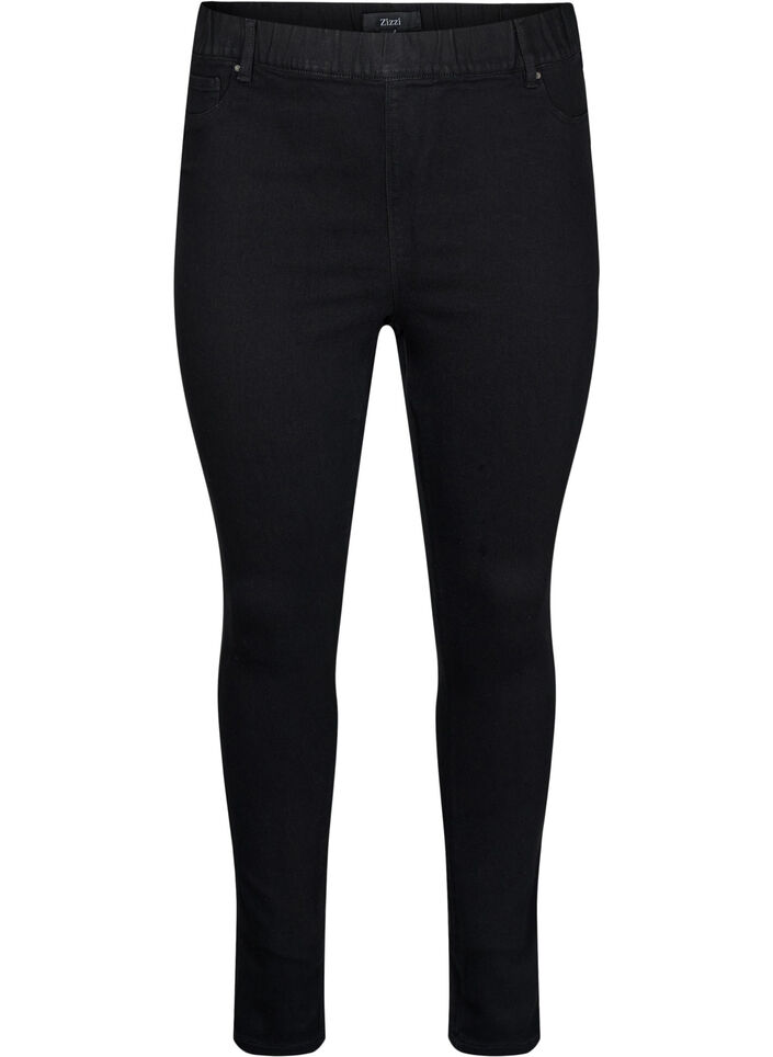 Jeggings med h&oslash;j talje, Sort, Packshot image number 0