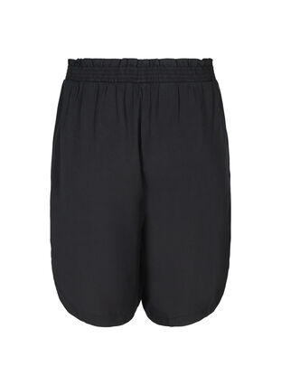 Løse bermuda shorts med smock, Black, Packshot image number 1