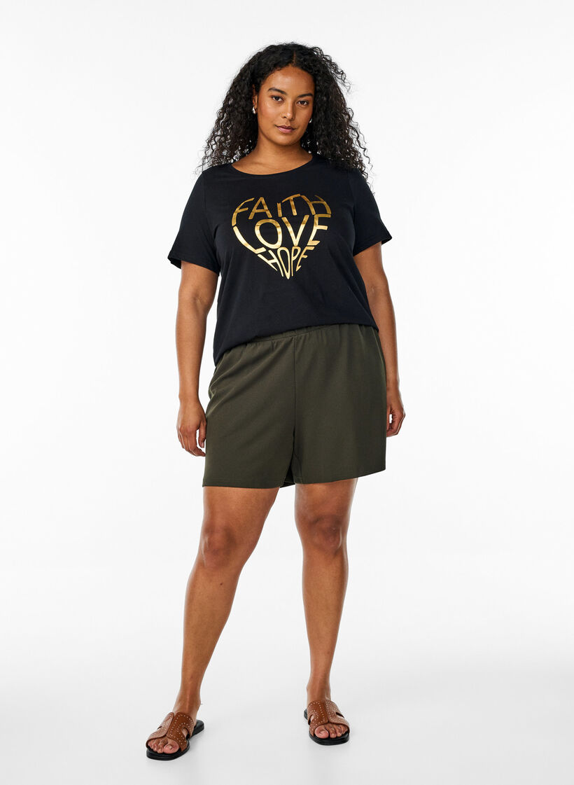 FLASH - T-shirt med motiv, Sort, Model image number 1