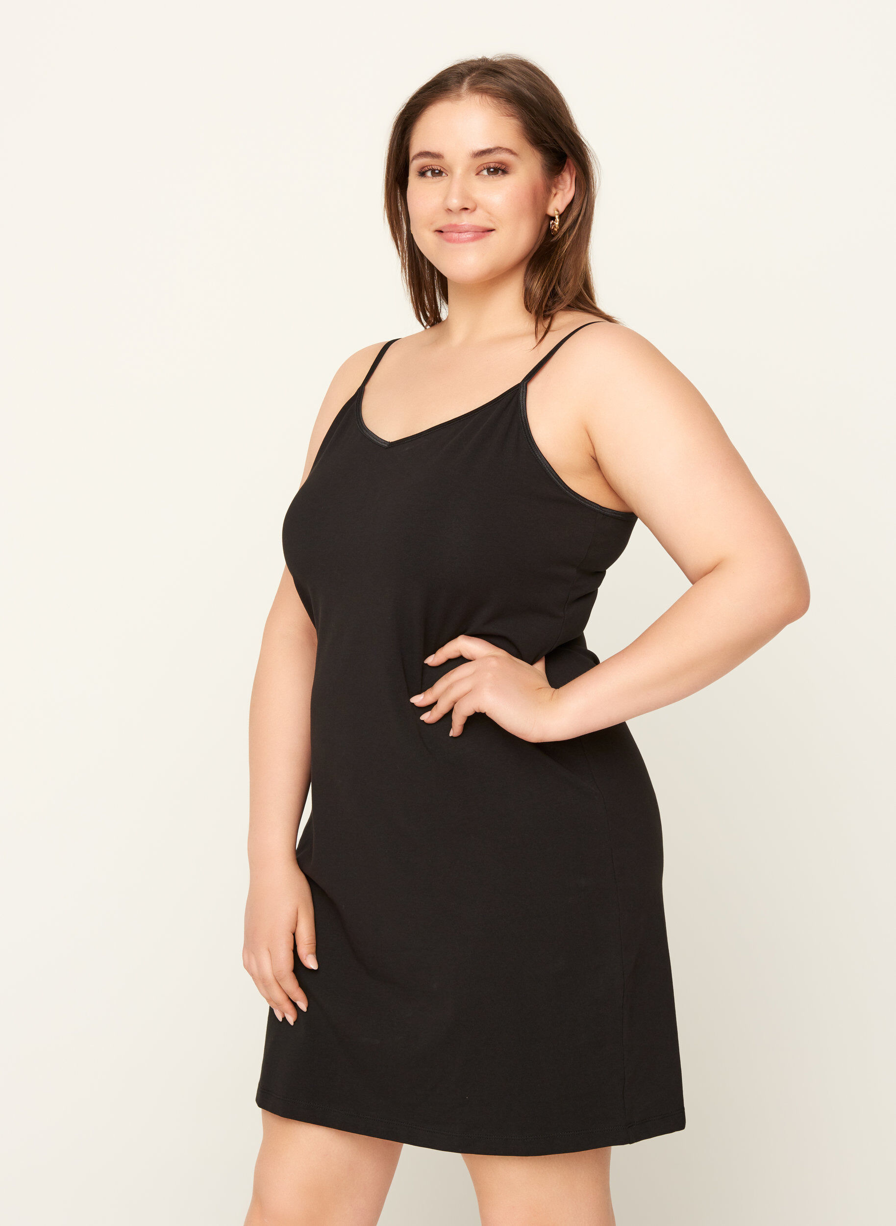 Zizzi Lang basis top , Black, Model image number 0
