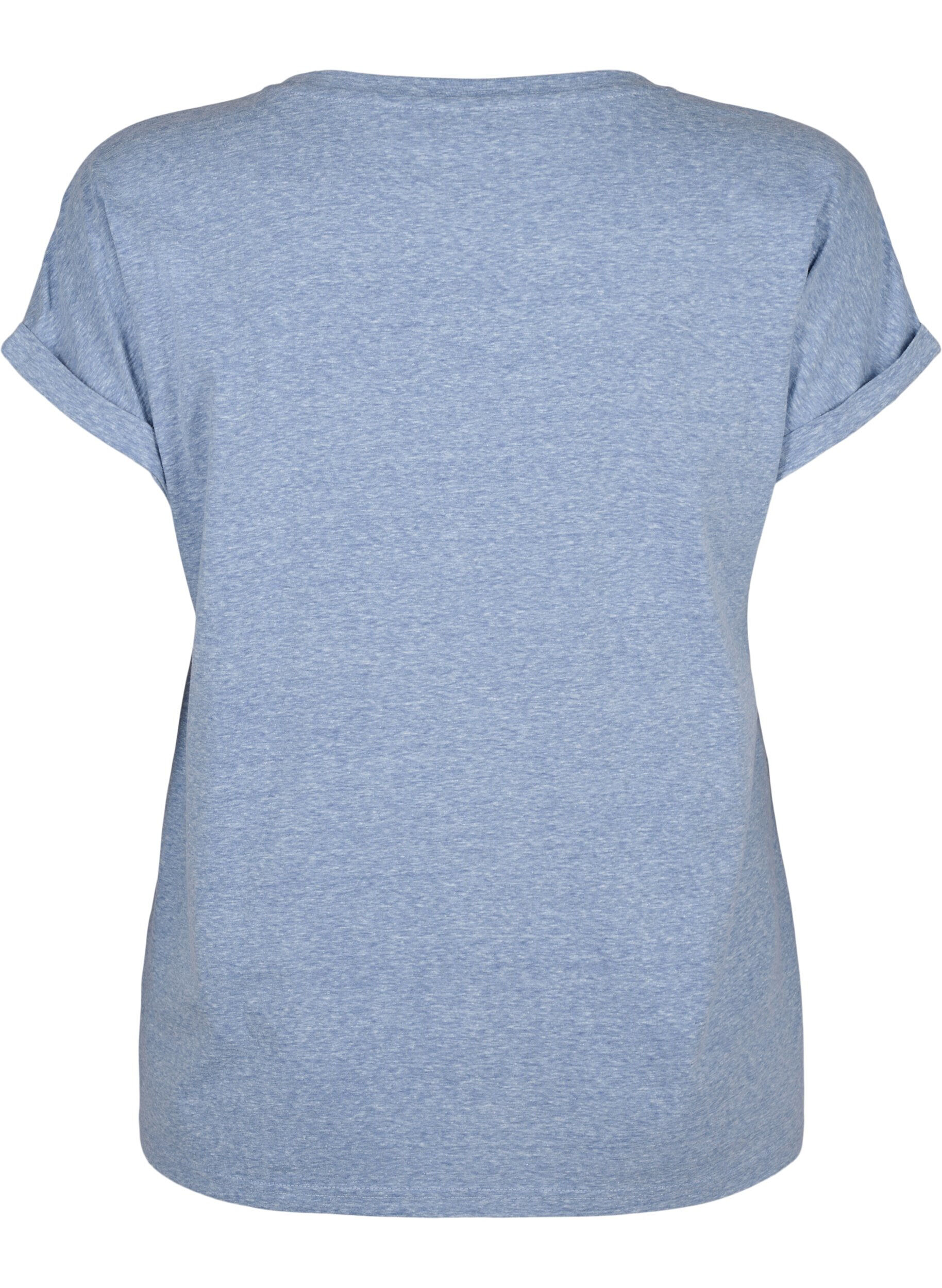 ZizziMeleret t-shirt med korte &aelig;rmer, Bl&aring;, Packshot image number 1