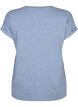 Meleret t-shirt med korte &aelig;rmer, Bl&aring;, Packshot image number 1