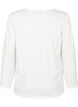 V-hals bluse med hulmønster, Off White, Packshot image number 1