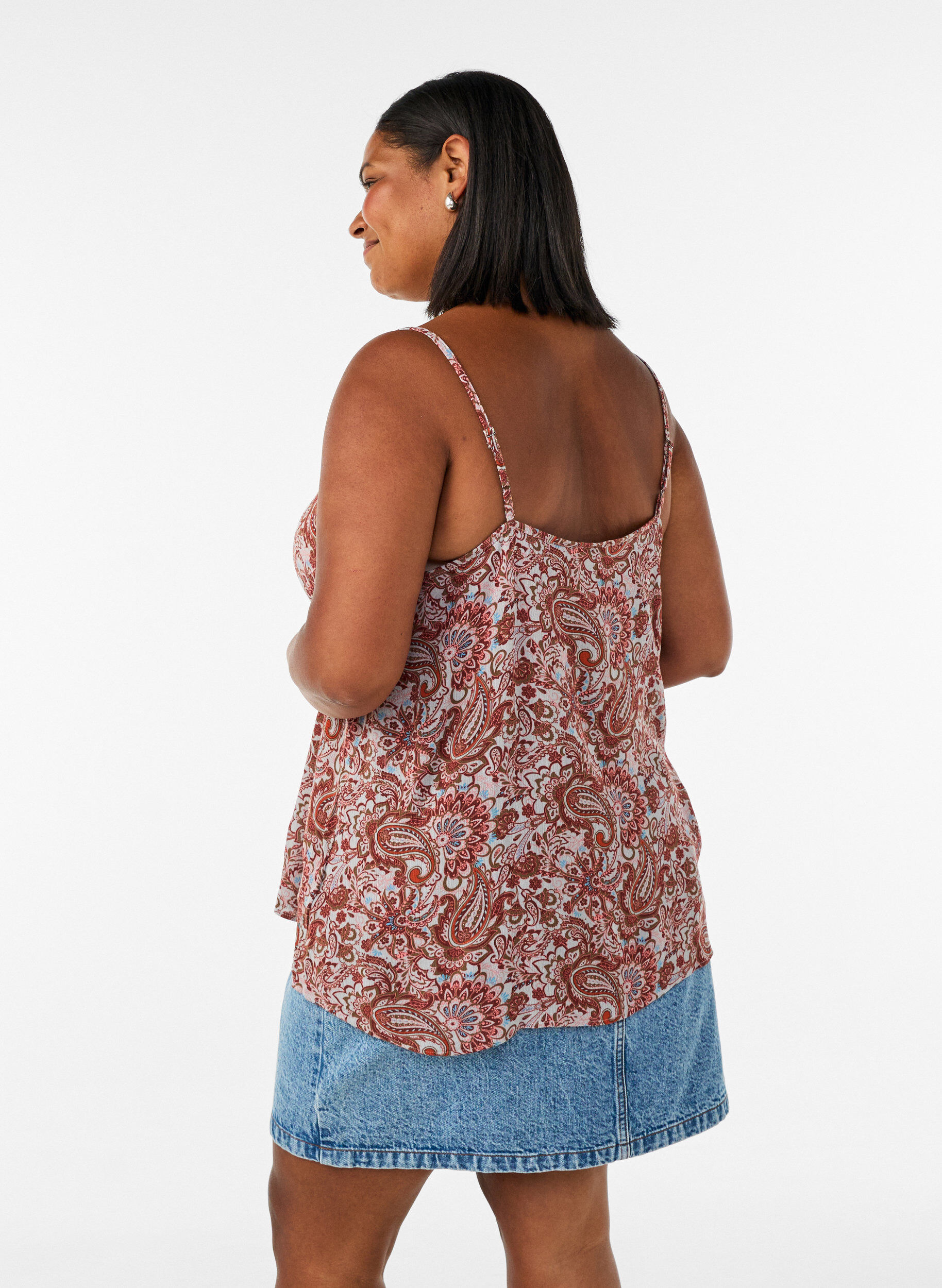 ZizziStrop top i viskose, Lyser&oslash;d, Model image number 2
