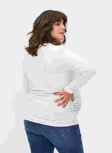 Basis graviditets bluse med lange ærmer, White, Model image number 1