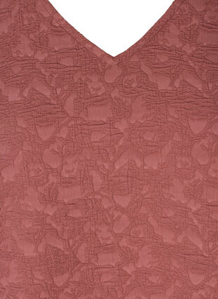 Bluse med struktur og pufærmer, Wild Ginger, Packshot image number 2