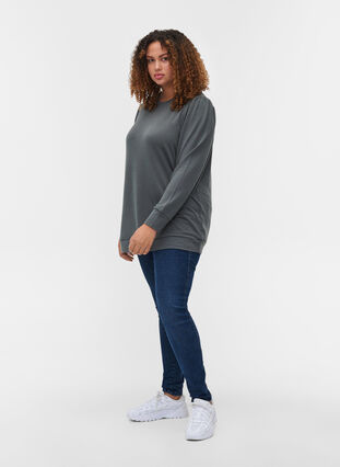 Langærmet bluse med skulderdetalje, Urban Chic, Model image number 3