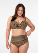 Bikini bh med b&oslash;jle og m&oslash;nster, Brun, Model image number 1
