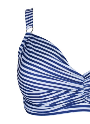 Printet bikini bh med bøjle, Blue Striped, Packshot image number 2