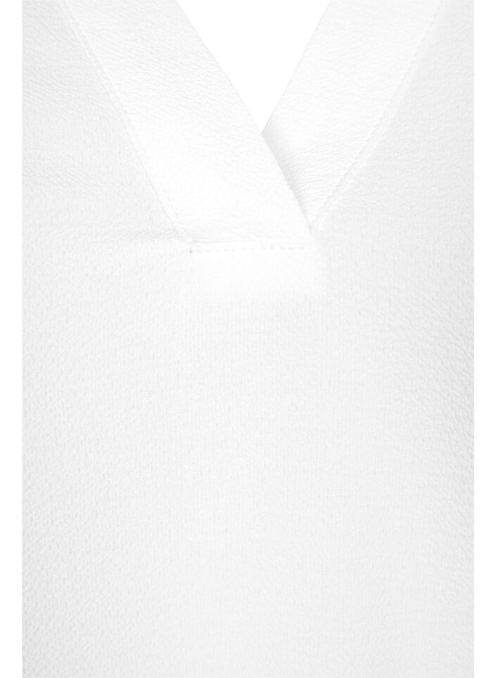 Langærmet bluse med blondedetalje , Bright White, Packshot image number 2