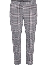 Cropped Maddison bukser med ternet mønster, Black Check