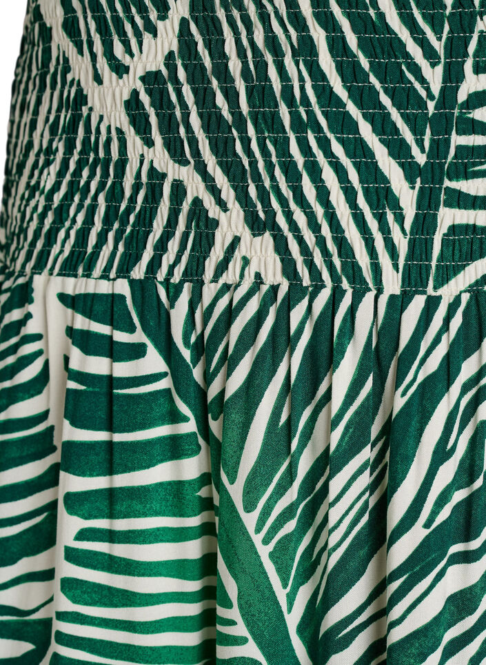 Maxinederdel i viskose med smock, Gr&oslash;n, Packshot image number 2