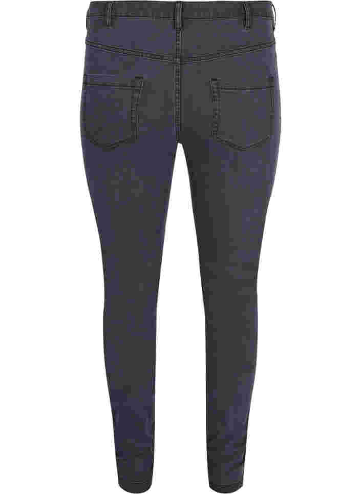 Højtaljede super slim Amy jeans, Grey Denim, Packshot image number 1