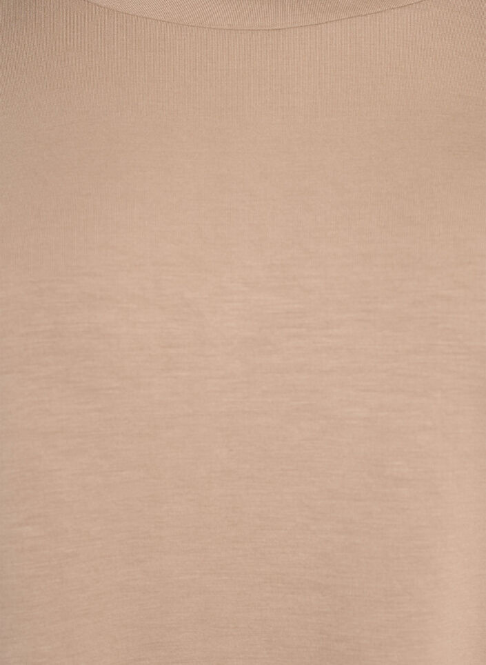 L&oslash;s t-shirt med 1/2-&aelig;rmer, Beige, Packshot image number 2