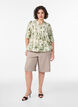 Bluse med print og 1/2 &aelig;rmer, Gr&oslash;n, Model image number 1