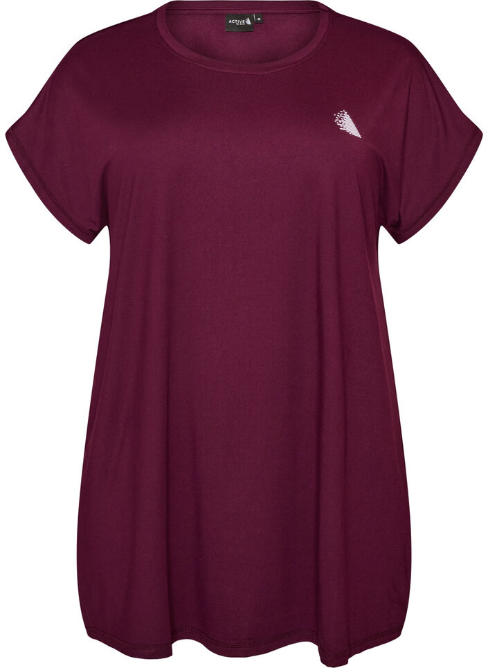 Lang tr&aelig;nings t-shirt, Lilla, Packshot image number 0