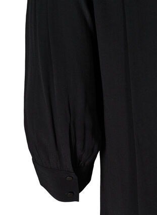 Skjorte kjole i viskose, Black, Packshot image number 3