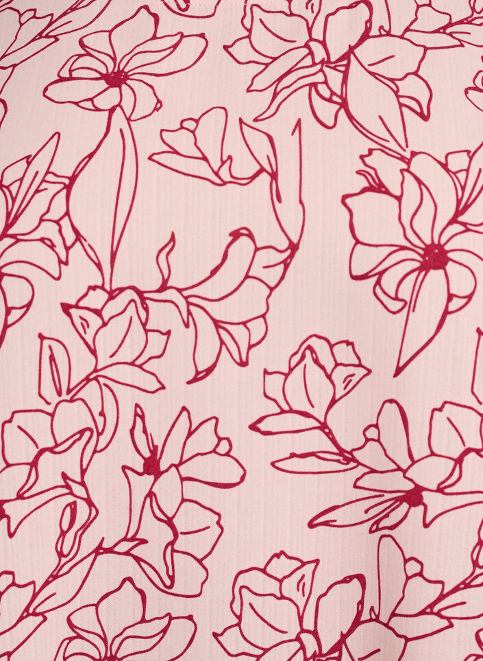 Kortærmet bluse med rund hals, Lyserød, Packshot image number 2