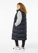 Lang vest med lommer og tovejs lynl&aring;s, Sort, Model image number 1
