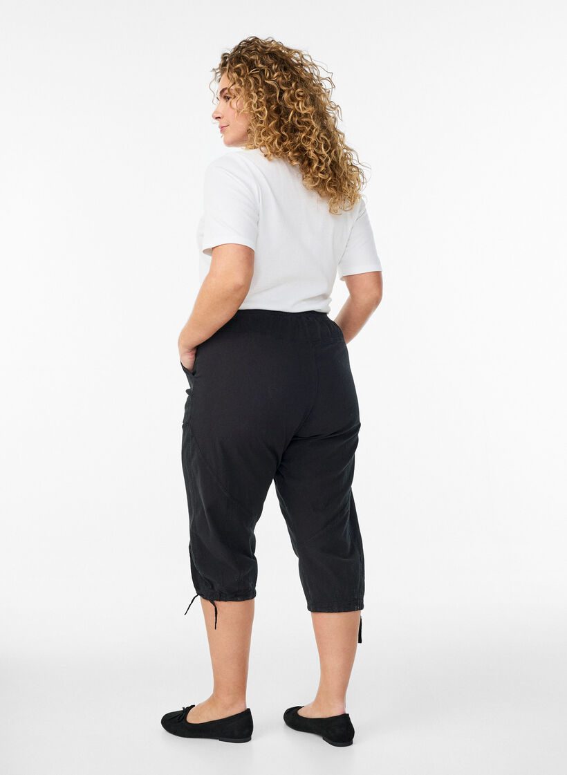 Knickers i bomuld, Sort, Model image number 1