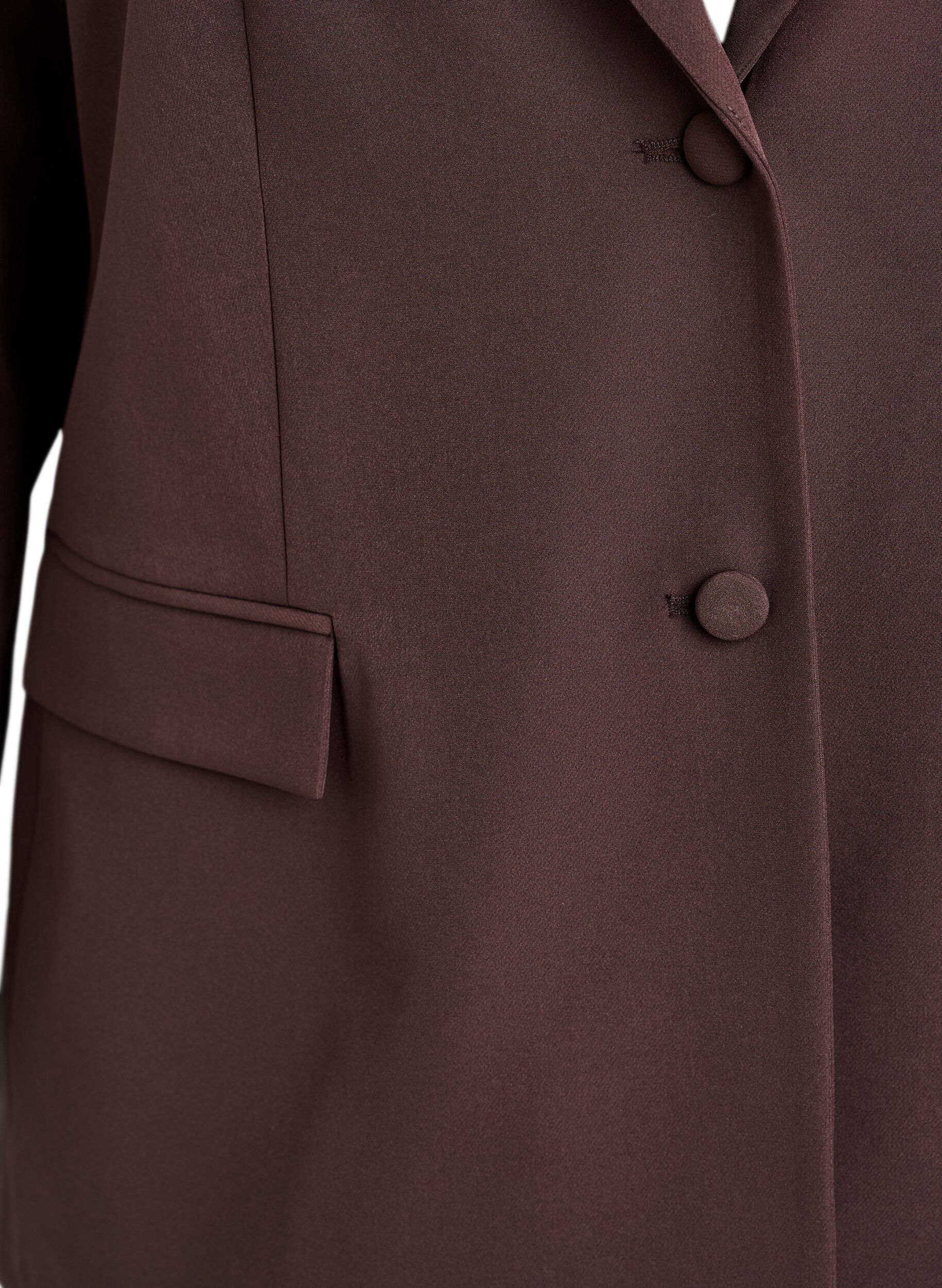 ZizziKlassisk blazer med knaplukning, Brun, Packshot image number 2