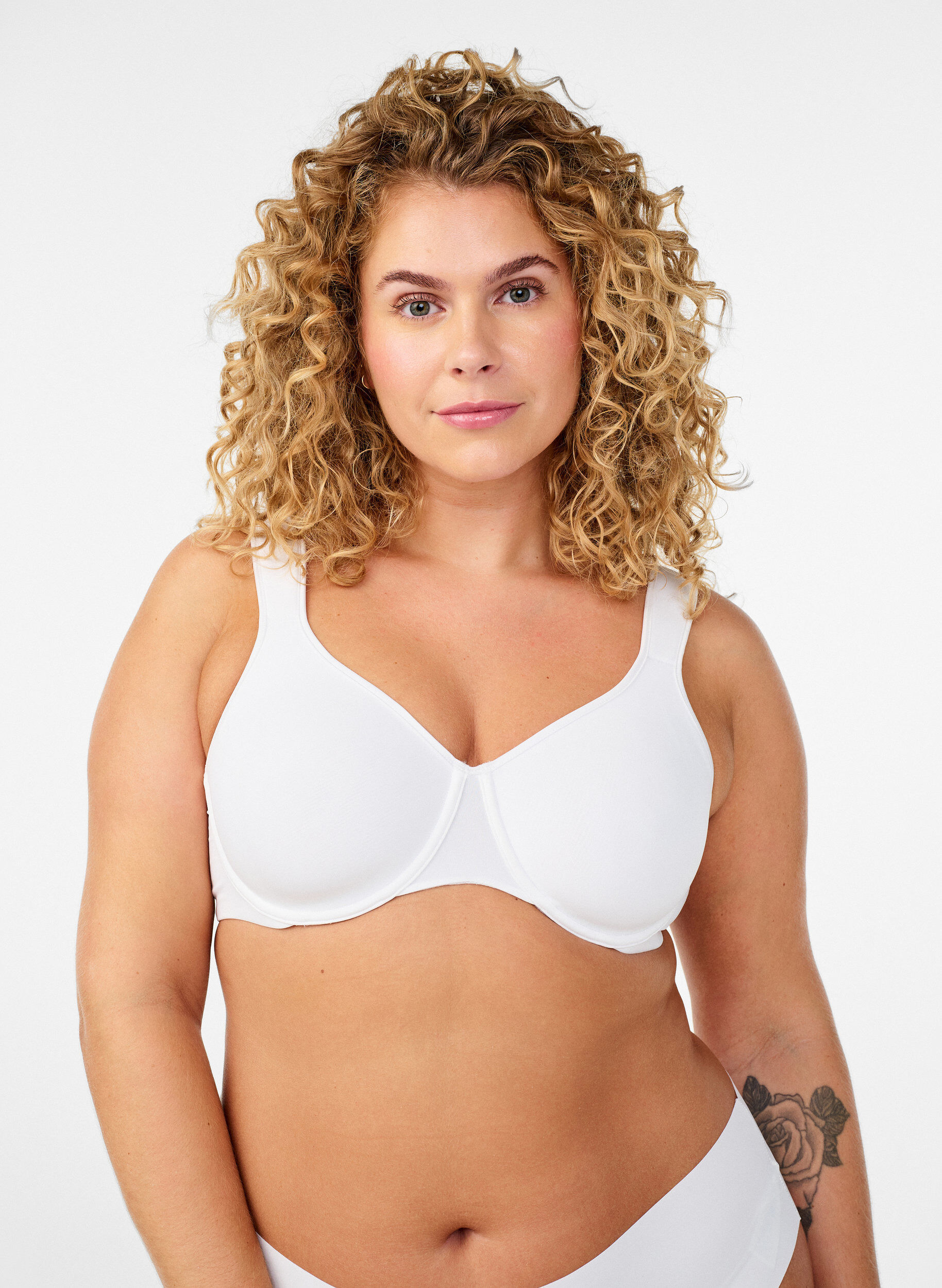 ZizziMinimizer bh med polstrede stropper, Hvid, Model image number 0