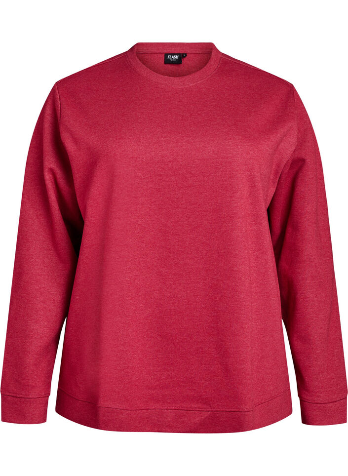 Sweatshirt med rund hals, R&oslash;d, Packshot image number 0