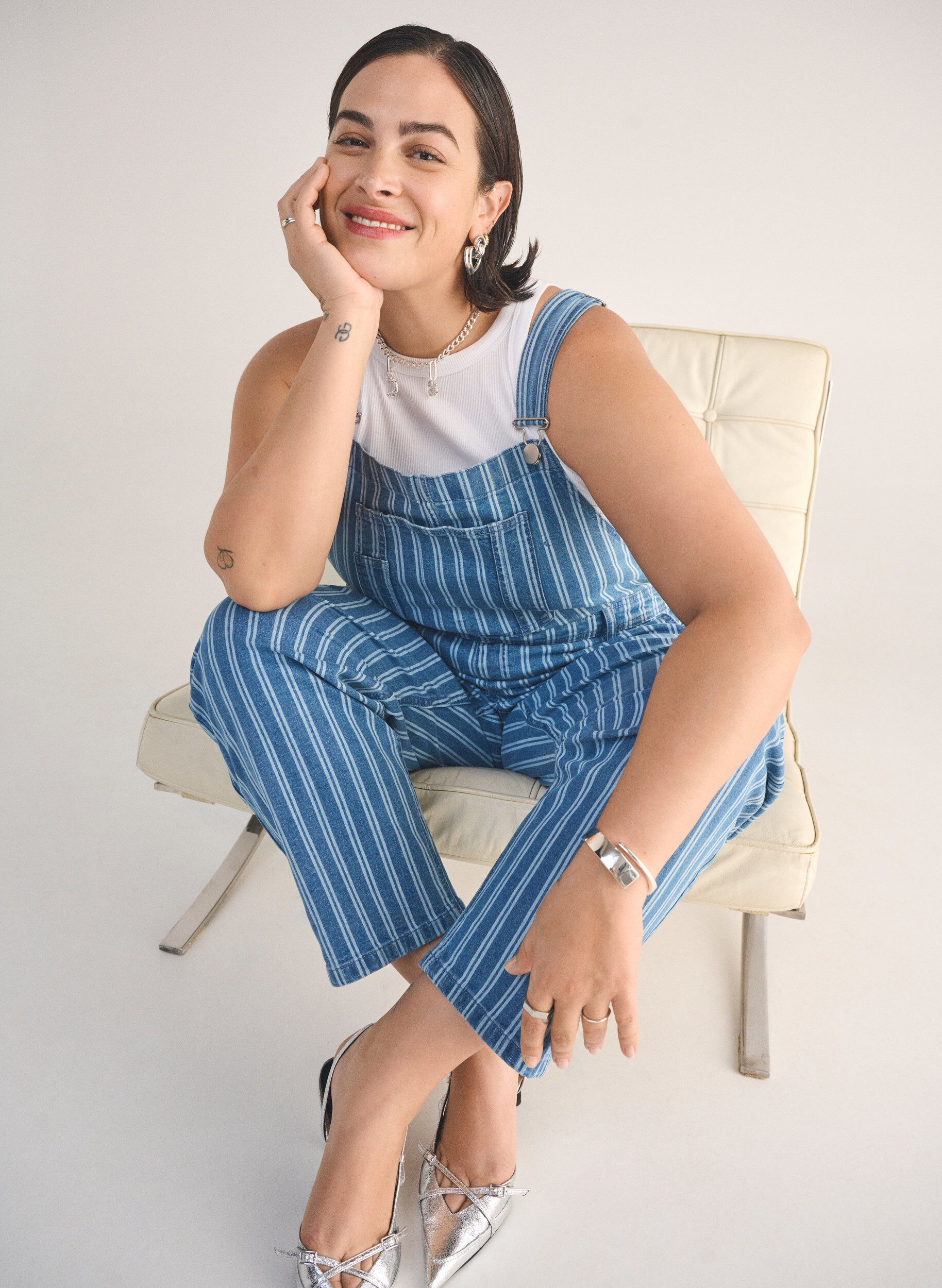 Zizzi Denim sm&aelig;kbukser, Bl&aring;, Image image number 0