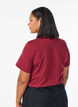 Basis t-shirt i bomuld med rund hals , M&oslash;rk Bordeaux, Model image number 2