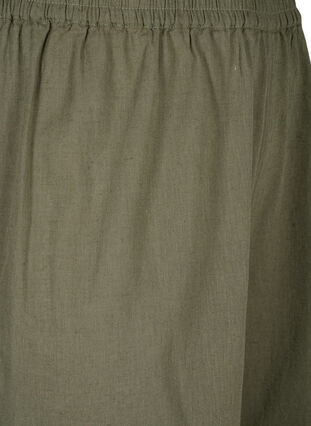 7/8 bukser i bomuldsmix med hør, Deep Lichen Green, Packshot image number 2