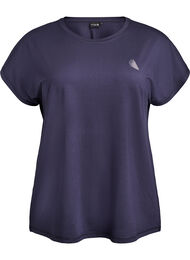 Ensfarvet tr&aelig;nings t-shirt, Bl&aring;