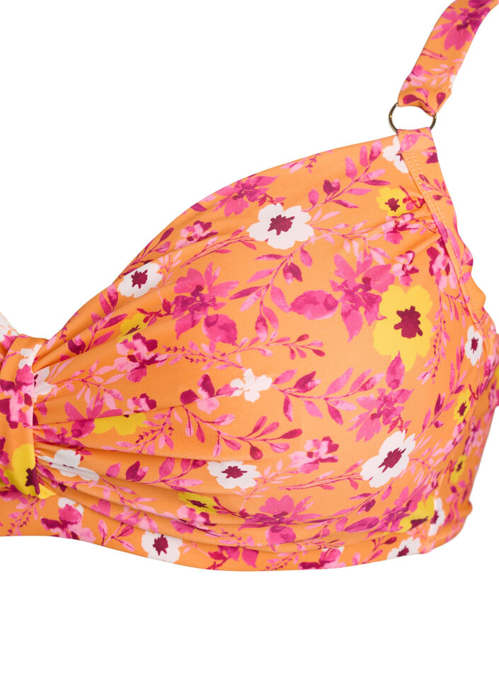 Bikini bh med b&oslash;jle og m&oslash;nster, Orange, Packshot image number 2