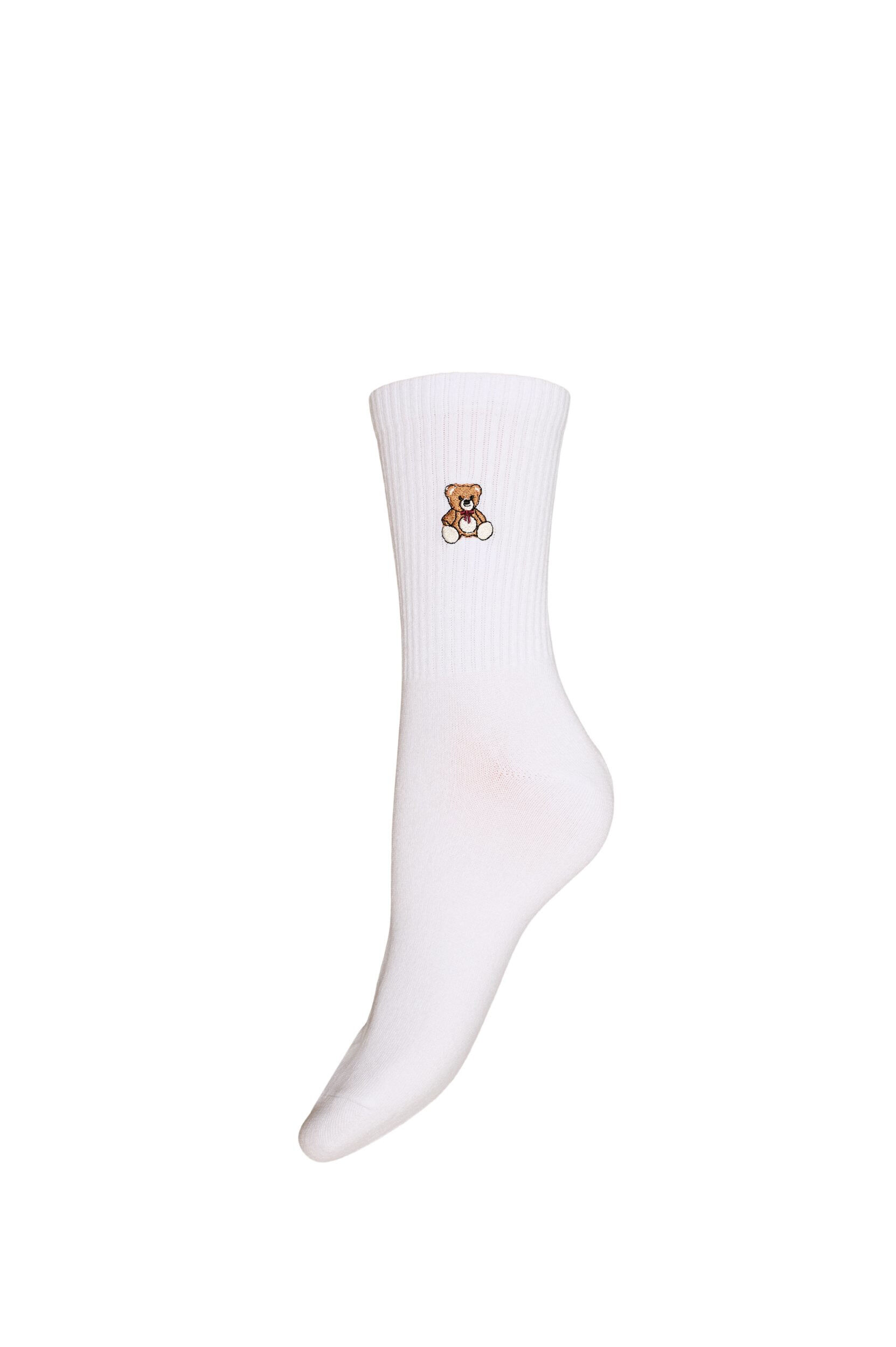 ZizziBomuldsstr&oslash;mper med motiv, Hvid, Packshot image number 0