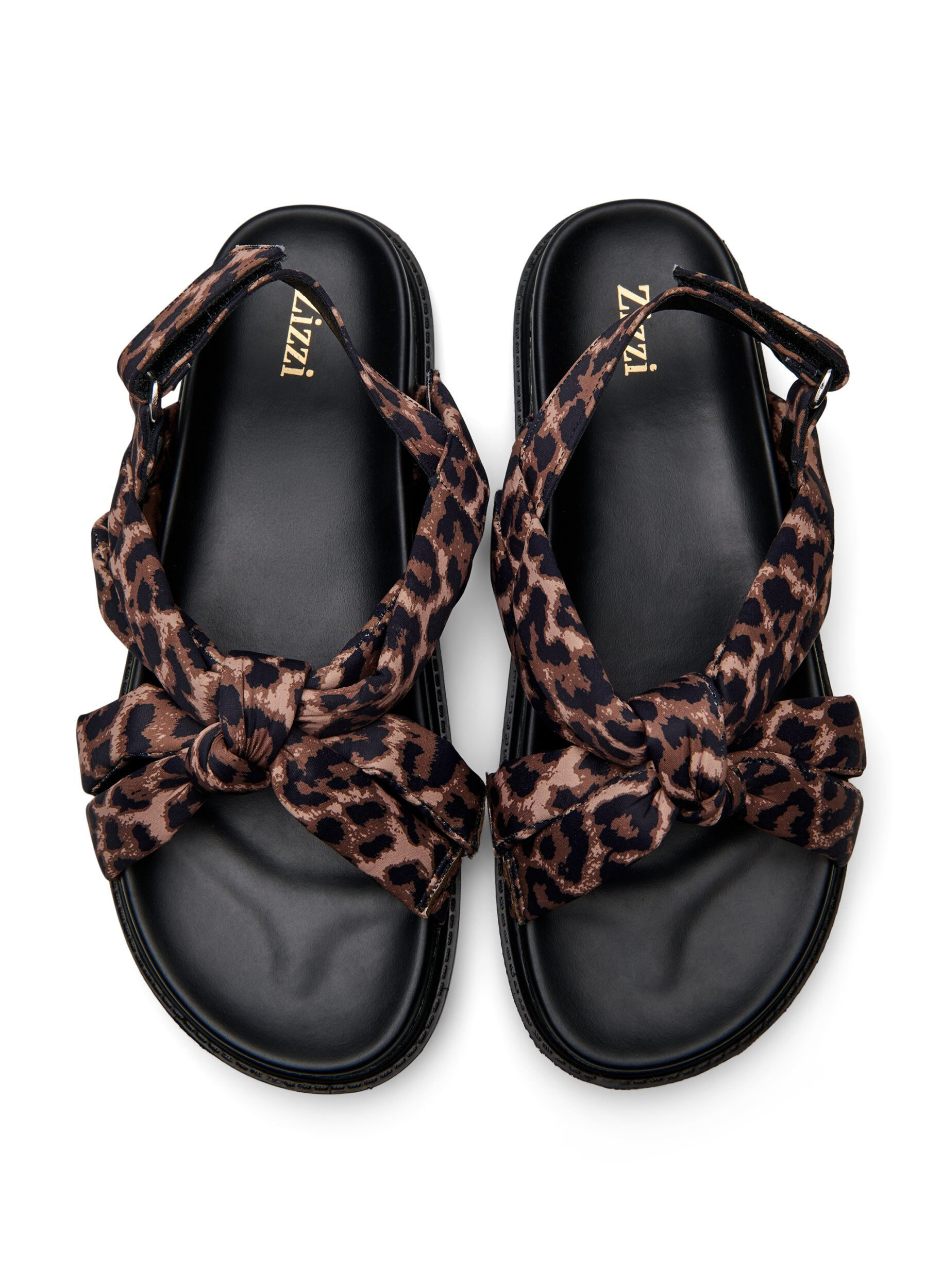 Zizzi Wide fit - Sandal med knudedetalje, Brun, Packshot image number 2