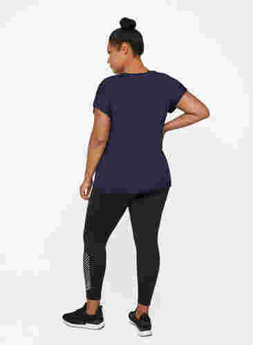 Ensfarvet trænings t-shirt, Night Sky, Model image number 2